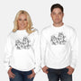 Cartoon Dog Sketch-Unisex-Crew Neck-Sweatshirt-nickzzarto