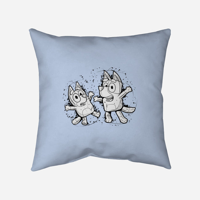 Cartoon Dog Sketch-None-Removable Cover-Throw Pillow-nickzzarto