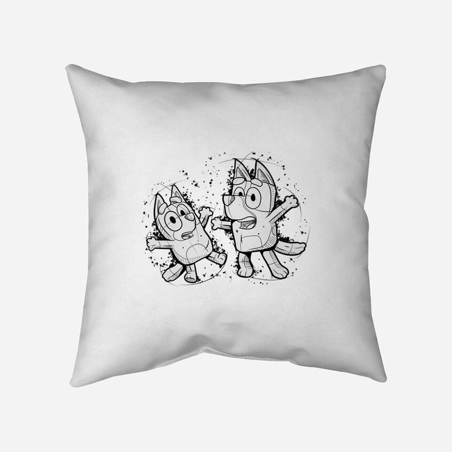 Cartoon Dog Sketch-None-Removable Cover-Throw Pillow-nickzzarto