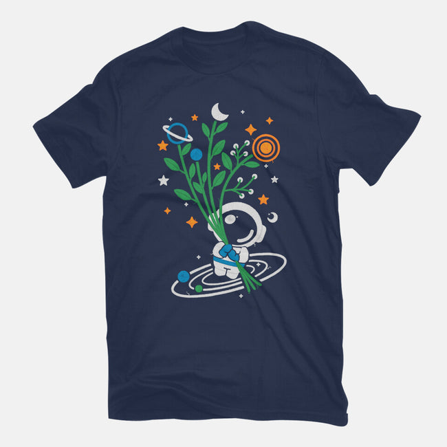 Astronaut Embroidery-Mens-Basic-Tee-NemiMakeit