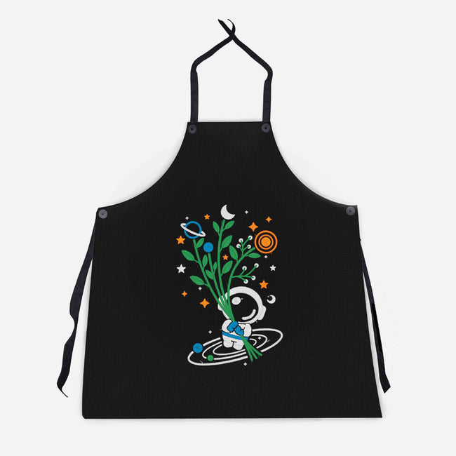 Astronaut Embroidery-Unisex-Kitchen-Apron-NemiMakeit