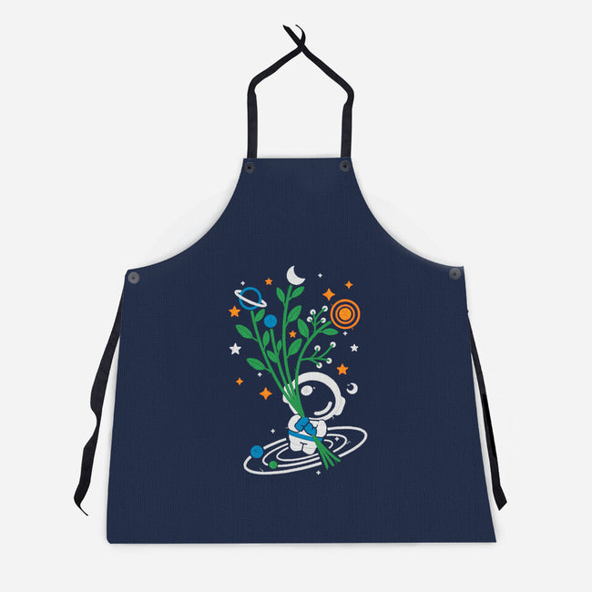 Astronaut Embroidery-Unisex-Kitchen-Apron-NemiMakeit