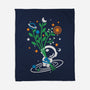 Astronaut Embroidery-None-Fleece-Blanket-NemiMakeit