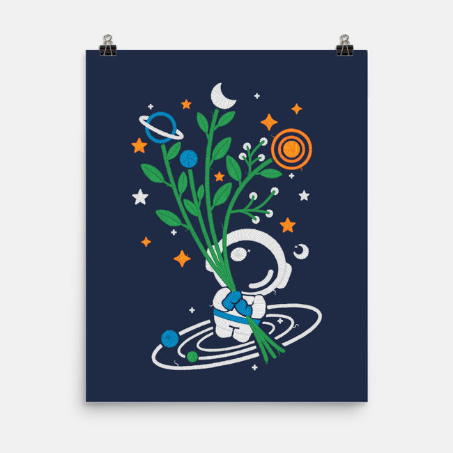 Astronaut Embroidery-None-Matte-Poster-NemiMakeit