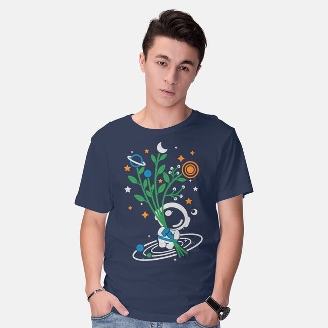 Astronaut Embroidery-Mens-Basic-Tee-NemiMakeit