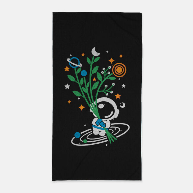 Astronaut Embroidery-None-Beach-Towel-NemiMakeit