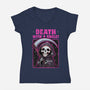 Death With A Smile-Womens-V-Neck-Tee-fanfreak1