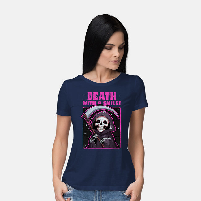 Death With A Smile-Womens-Basic-Tee-fanfreak1