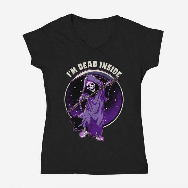 Dead Inside-Womens-V-Neck-Tee-fanfreak1