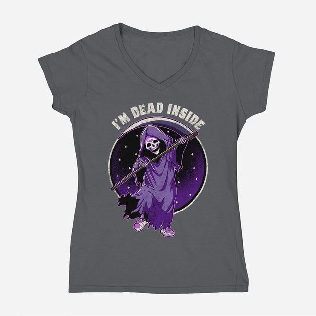 Dead Inside-Womens-V-Neck-Tee-fanfreak1