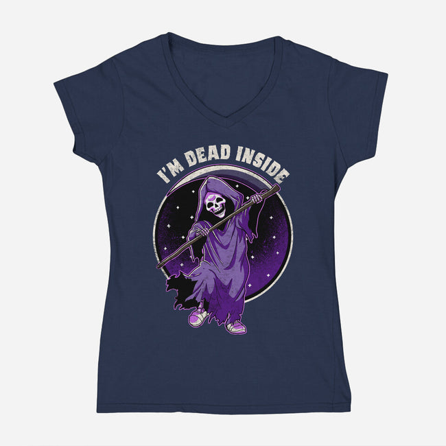 Dead Inside-Womens-V-Neck-Tee-fanfreak1