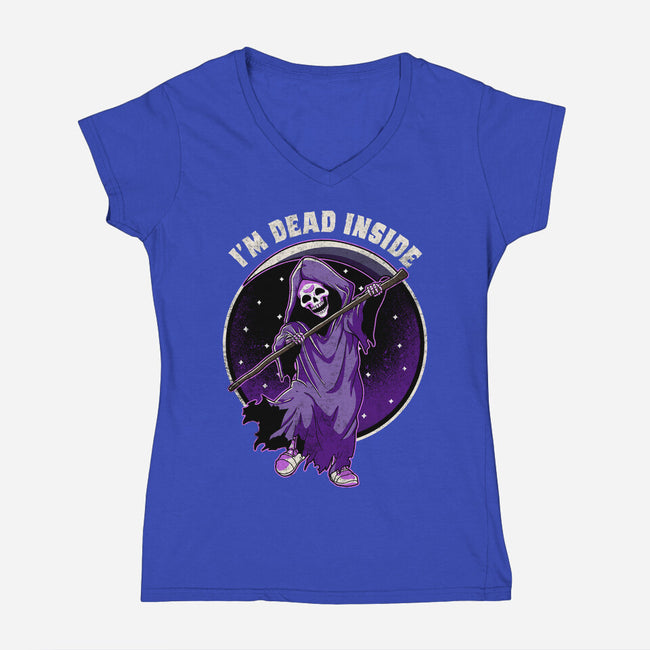 Dead Inside-Womens-V-Neck-Tee-fanfreak1