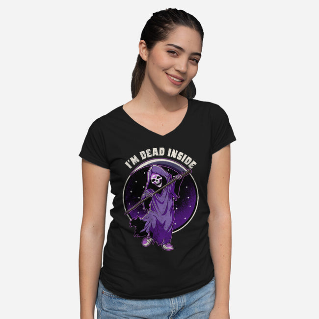 Dead Inside-Womens-V-Neck-Tee-fanfreak1