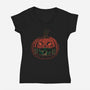 Pumpkin Surprise-Womens-V-Neck-Tee-fanfreak1