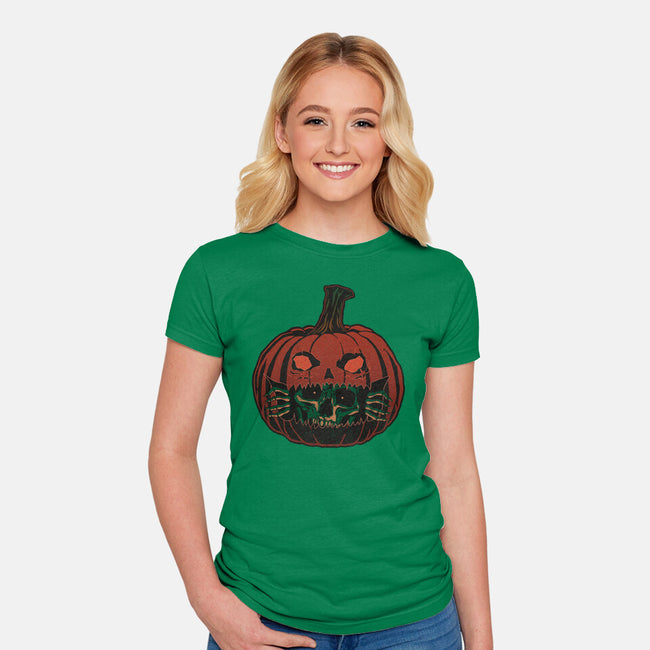 Pumpkin Surprise-Womens-Fitted-Tee-fanfreak1