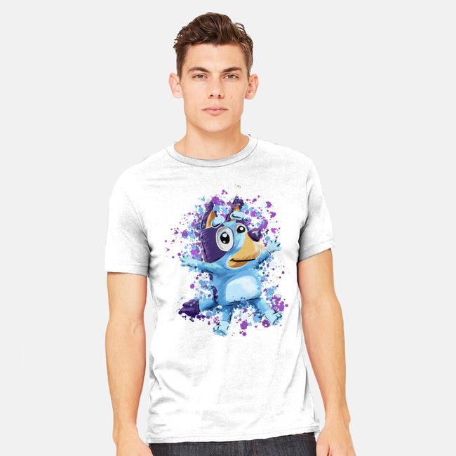 Dog Paint Drops-Mens-Heavyweight-Tee-nickzzarto