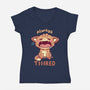 Always Tiiired-Womens-V-Neck-Tee-TechraNova