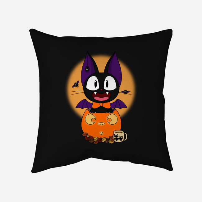 Spooky Jiji-None-Removable Cover-Throw Pillow-Alexhefe