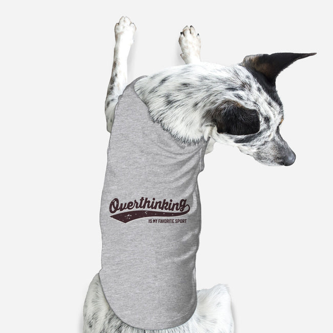 Overthinking Champ-Dog-Basic-Pet Tank-retrodivision