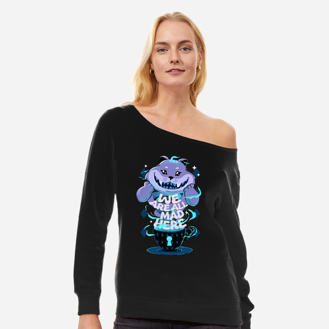 Cheshire's Tea-Womens-Off Shoulder-Sweatshirt-IKILO