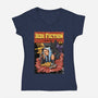 Jedi Fiction-Womens-V-Neck-Tee-joerawks