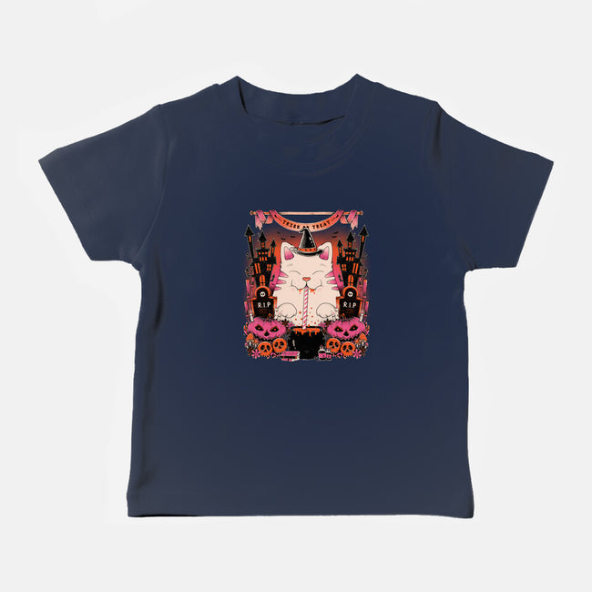 Witch Cat-Baby-Basic-Tee-GODZILLARGE