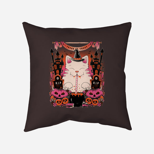 Witch Cat-None-Non-Removable Cover w Insert-Throw Pillow-GODZILLARGE