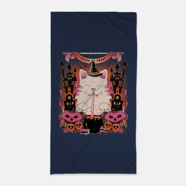 Witch Cat-None-Beach-Towel-GODZILLARGE