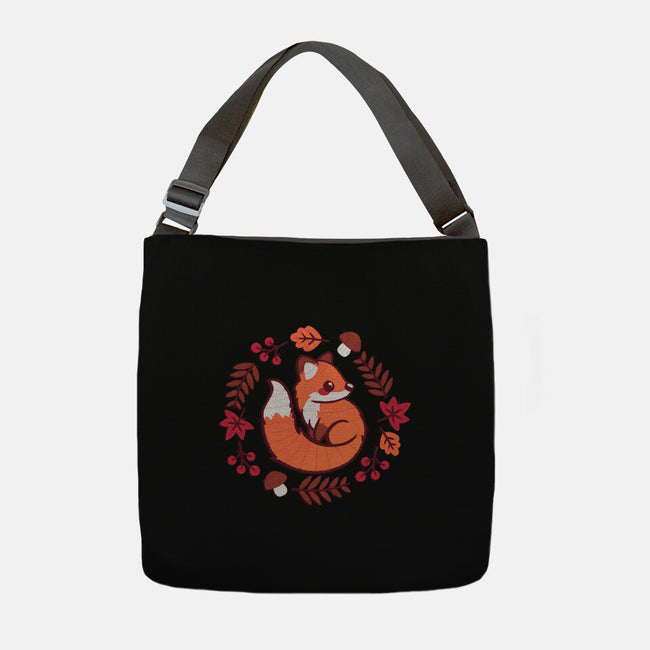 Fox Embroidery Patch-None-Adjustable Tote-Bag-NemiMakeit