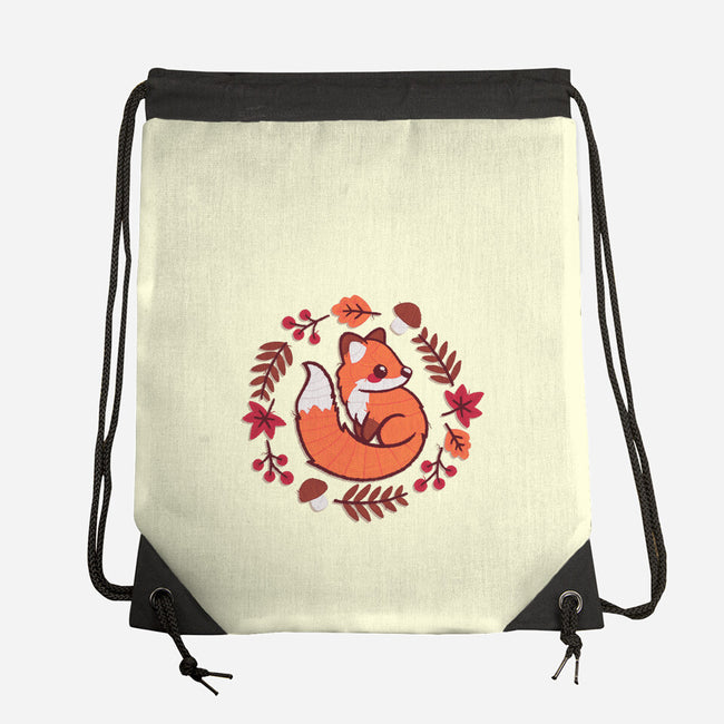 Fox Embroidery Patch-None-Drawstring-Bag-NemiMakeit