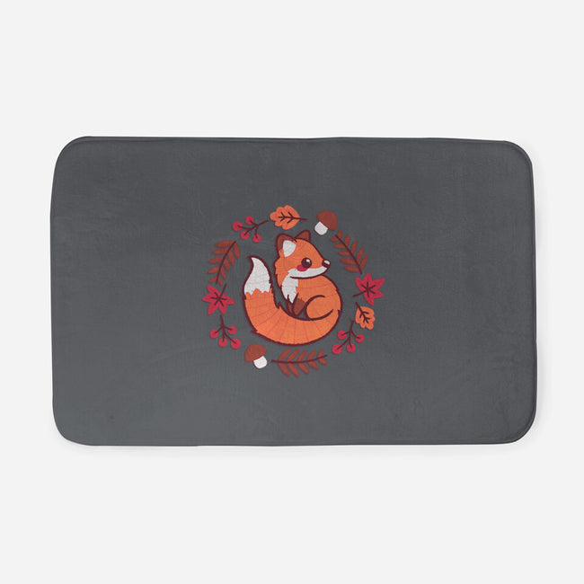 Fox Embroidery Patch-None-Memory Foam-Bath Mat-NemiMakeit