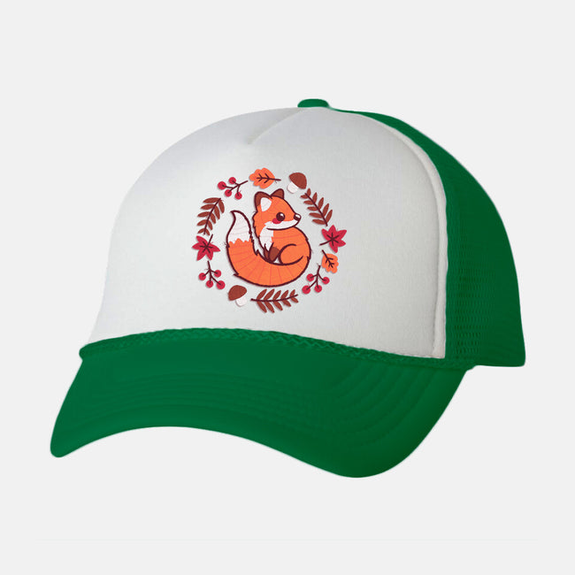 Fox Embroidery Patch-Unisex-Trucker-Hat-NemiMakeit