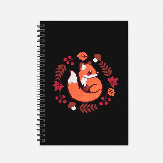 Fox Embroidery Patch-None-Dot Grid-Notebook-NemiMakeit