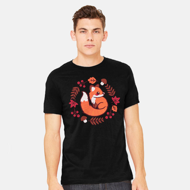 Fox Embroidery Patch-Mens-Heavyweight-Tee-NemiMakeit