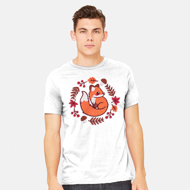 Fox Embroidery Patch-Mens-Heavyweight-Tee-NemiMakeit