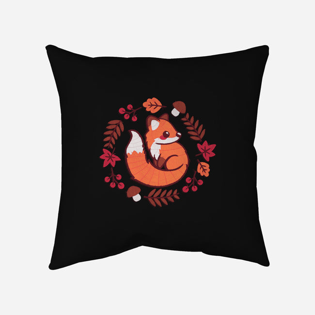 Fox Embroidery Patch-None-Removable Cover-Throw Pillow-NemiMakeit