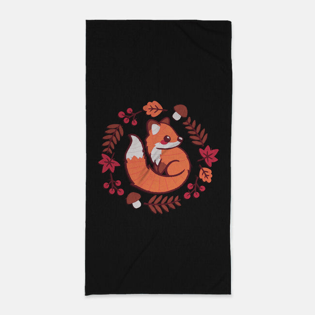 Fox Embroidery Patch-None-Beach-Towel-NemiMakeit
