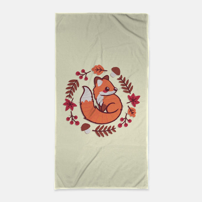 Fox Embroidery Patch-None-Beach-Towel-NemiMakeit