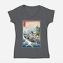 Going Merry In Japan-Womens-V-Neck-Tee-DrMonekers