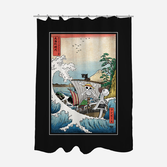 Going Merry In Japan-None-Polyester-Shower Curtain-DrMonekers