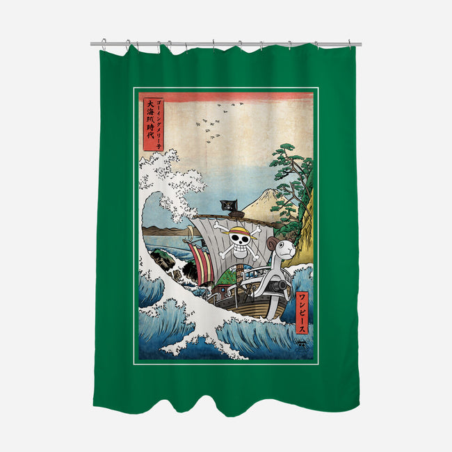 Going Merry In Japan-None-Polyester-Shower Curtain-DrMonekers