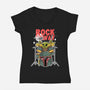 Baby Rock Is The Way-Womens-V-Neck-Tee-Tri haryadi