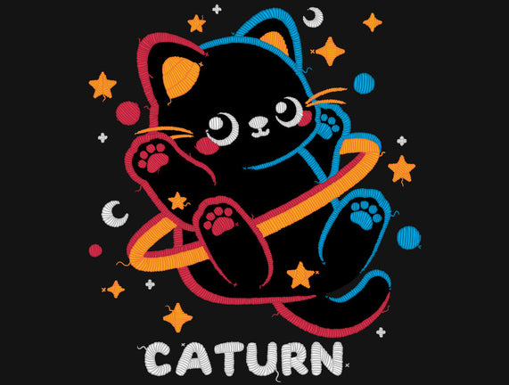 Caturn Embroidery Patch