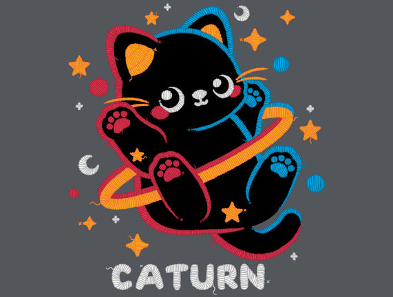 Caturn Embroidery Patch