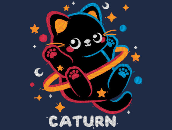 Caturn Embroidery Patch