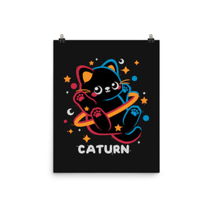 Caturn Embroidery Patch