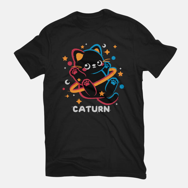 Caturn Embroidery Patch-Mens-Basic-Tee-NemiMakeit