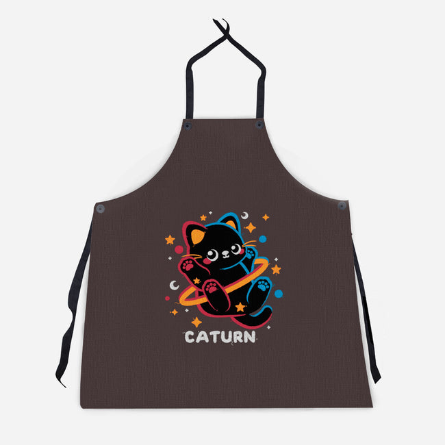 Caturn Embroidery Patch-Unisex-Kitchen-Apron-NemiMakeit