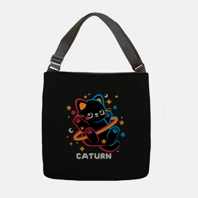 Caturn Embroidery Patch-None-Adjustable Tote-Bag-NemiMakeit