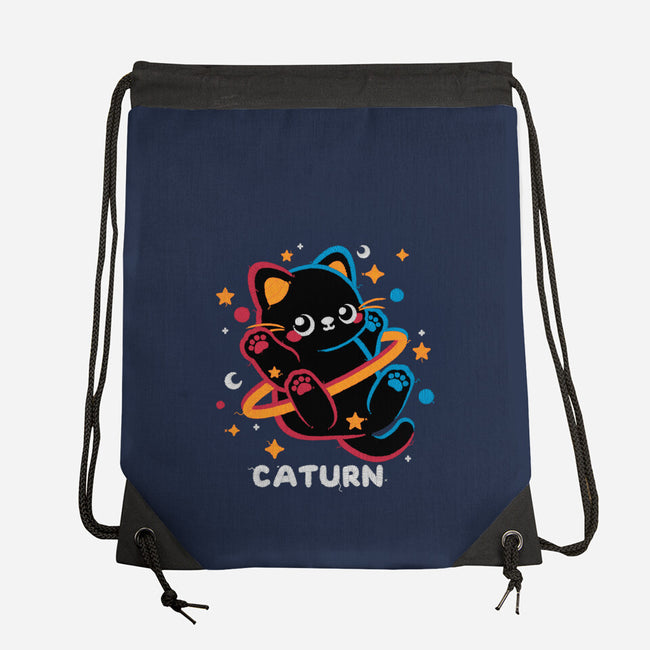 Caturn Embroidery Patch-None-Drawstring-Bag-NemiMakeit